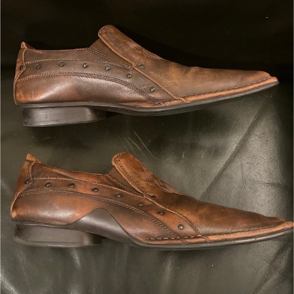 Lounge U Rock Men’s Brown Slip On  sz 9 - Picture 8 of 9